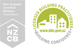 New Zealand Certified Builders Association and Licensed Building Practitioner logos